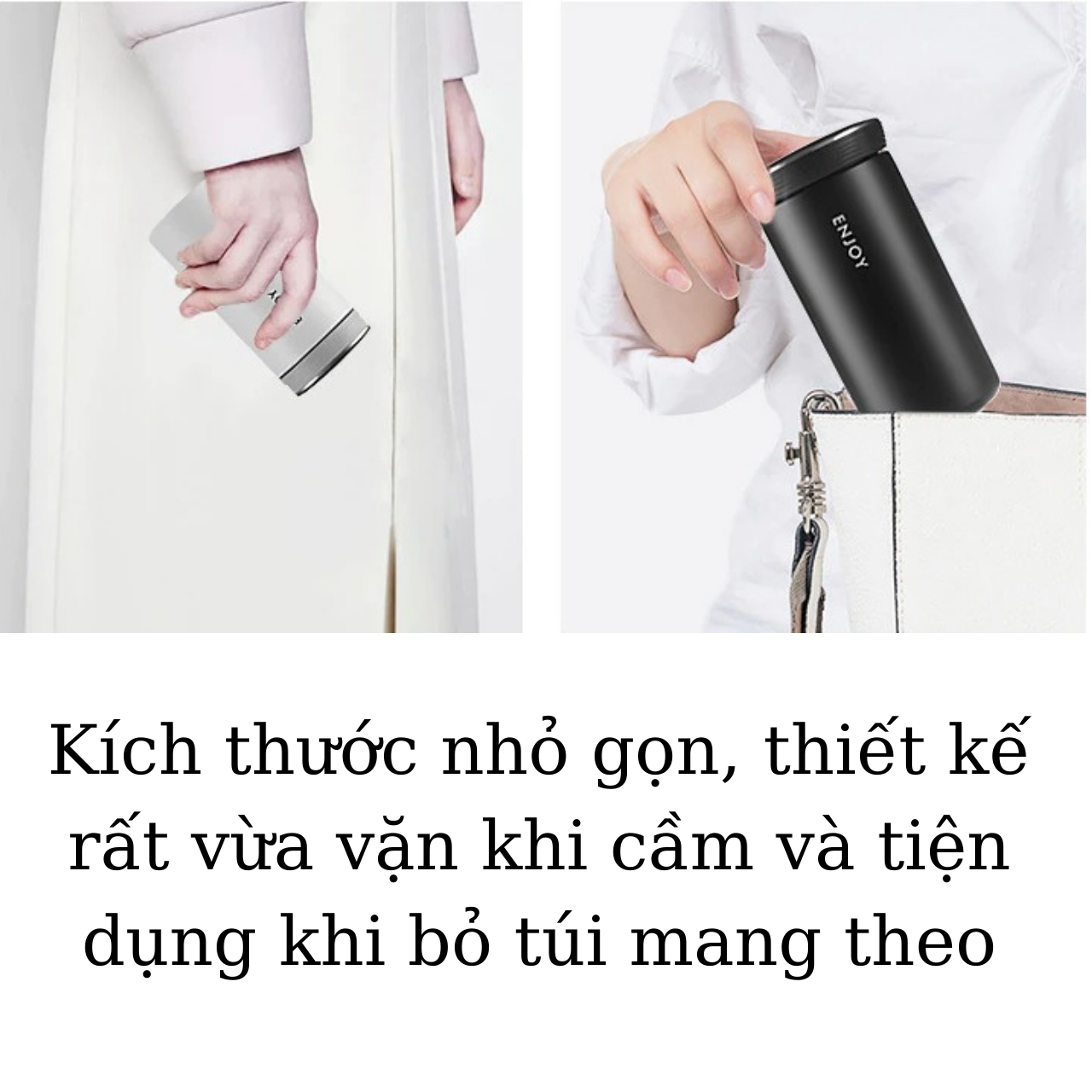 Cốc cafe giữ nhiệt 5 lớp TiLoKi Enjoy 350ml lõi inox 304 có lọc trà