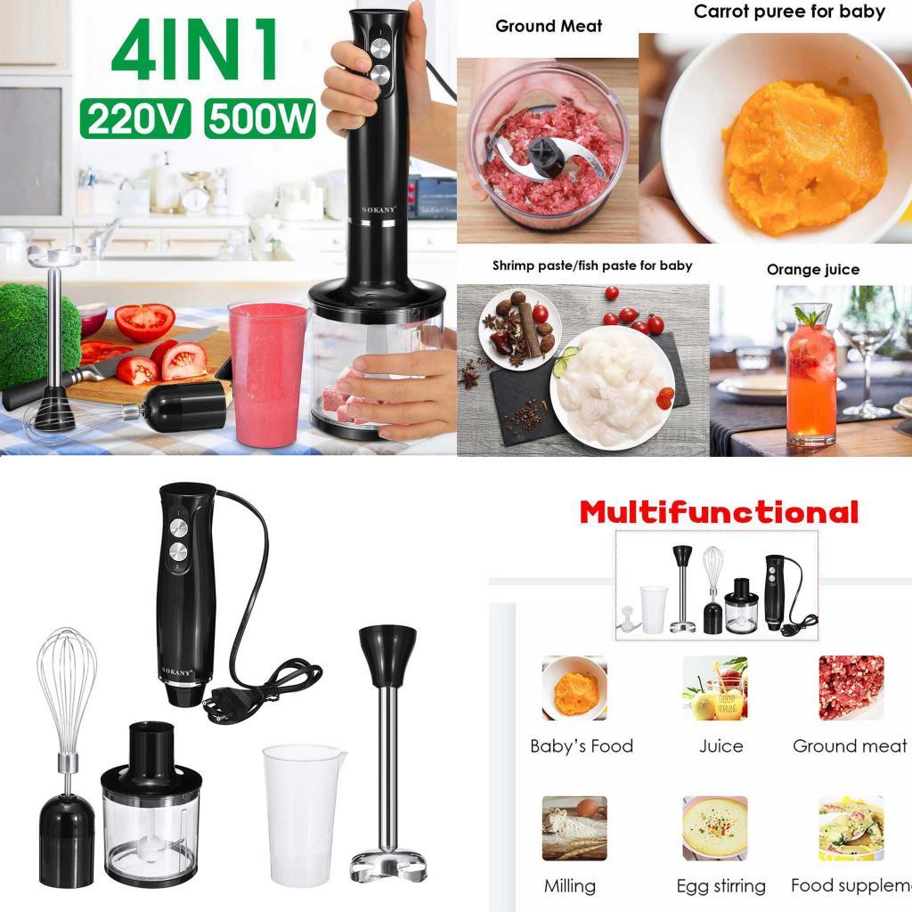 Electric Handheld Mixer Whisk Egg Cream Blender Kitchen Gadget 500W EU Plug