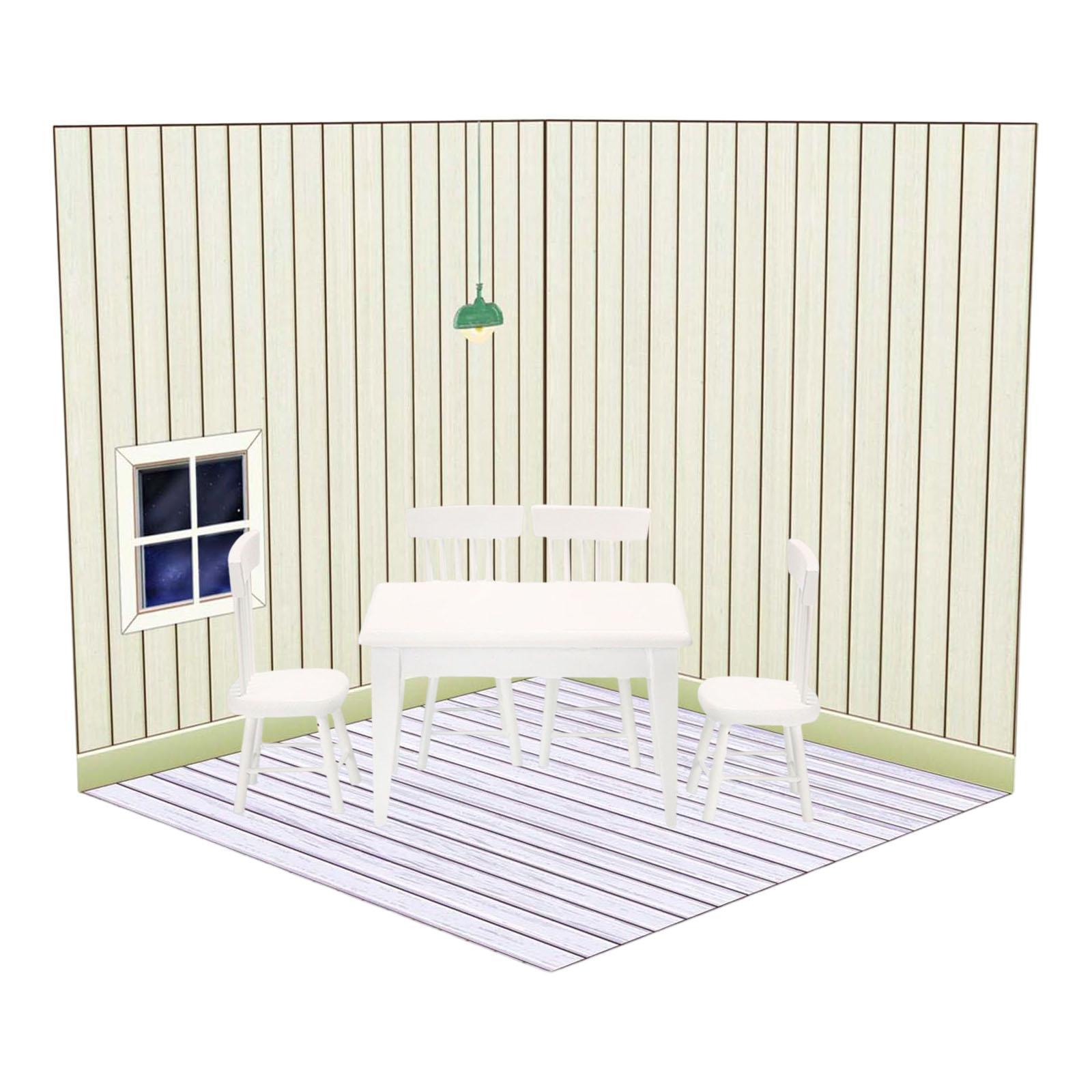 3x 1:12 Dollhouse Display Board Dollhouse Background Board for Unisex