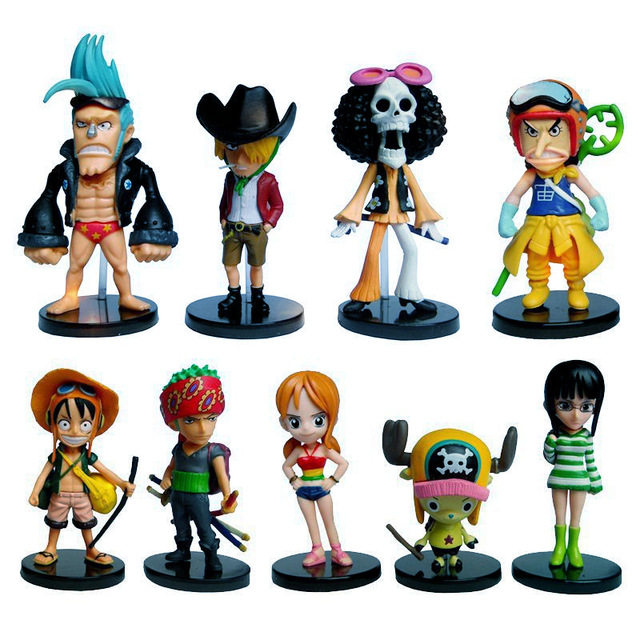 Bộ 09 Mô Hình Nhân Vật One Piece Cao 6-8 cm ( Mẫu 02 )