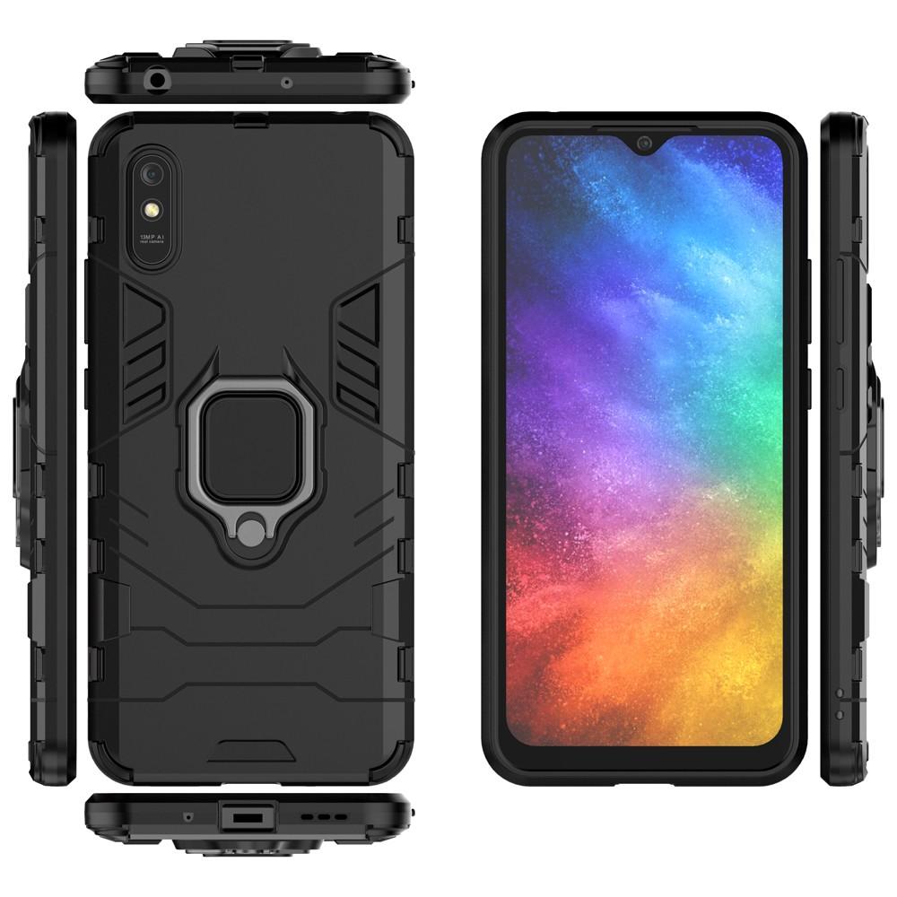 Ốp lưng cho Xiaomi Redmi 9A iron man chống sốc kèm nhẫn xoay chống xem video bảo vệ camera