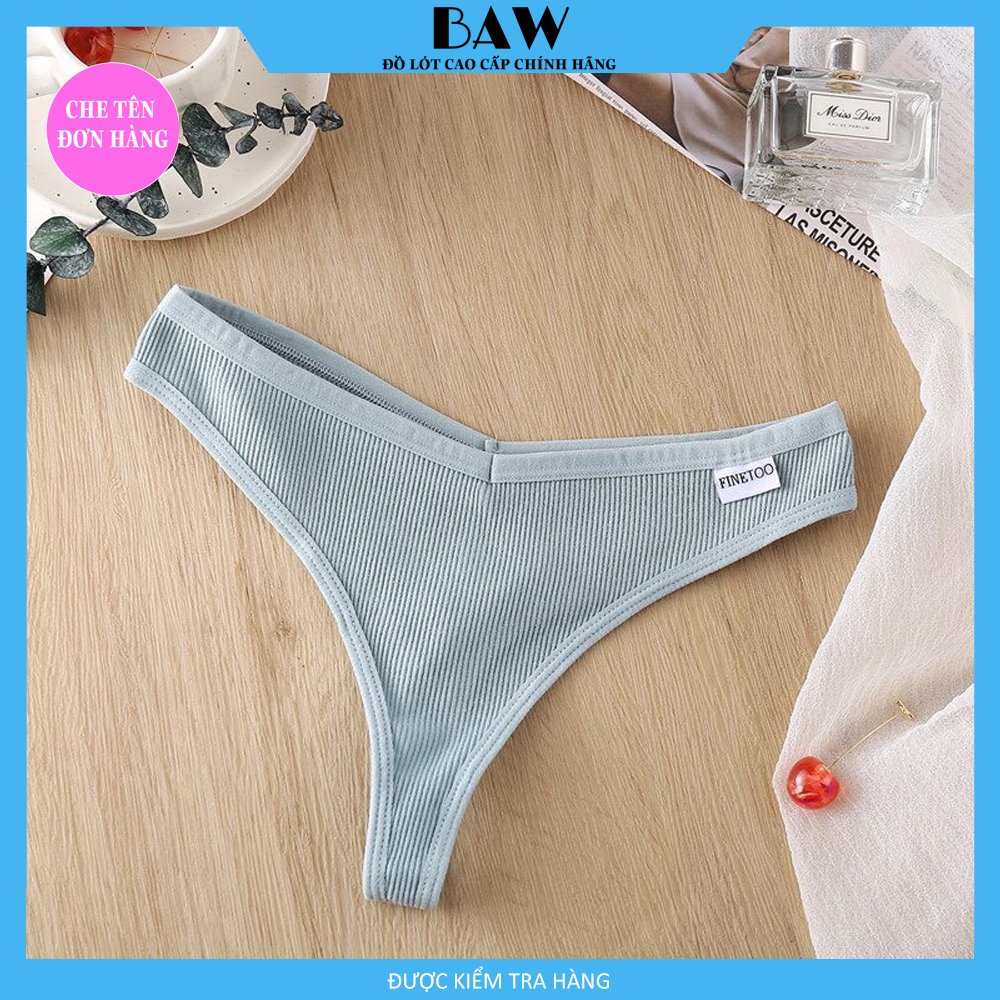 Combo 3 Quần Lót Nữ Cotton Nọt Ne Màu Trơn Gợi Cảm Cho Nữ Size thương hiệu BAW QLN22