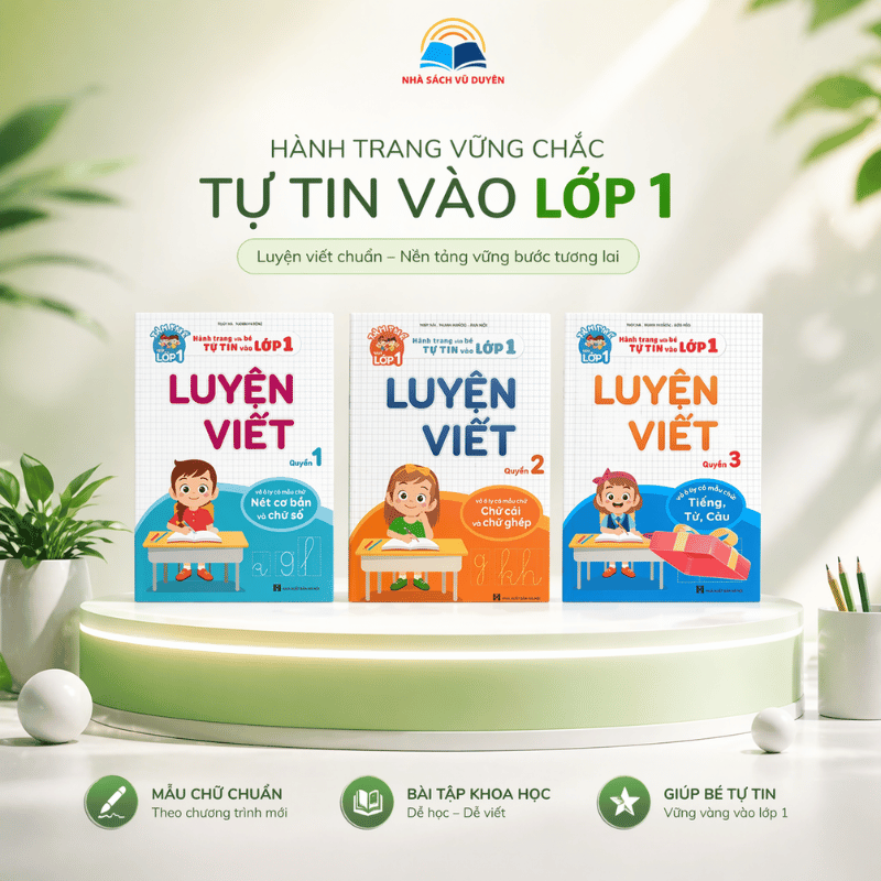 Sách - Luyện viết (Bộ 3 quyển lẻ) - Hành trang cho bé tự tin vào lớp 1