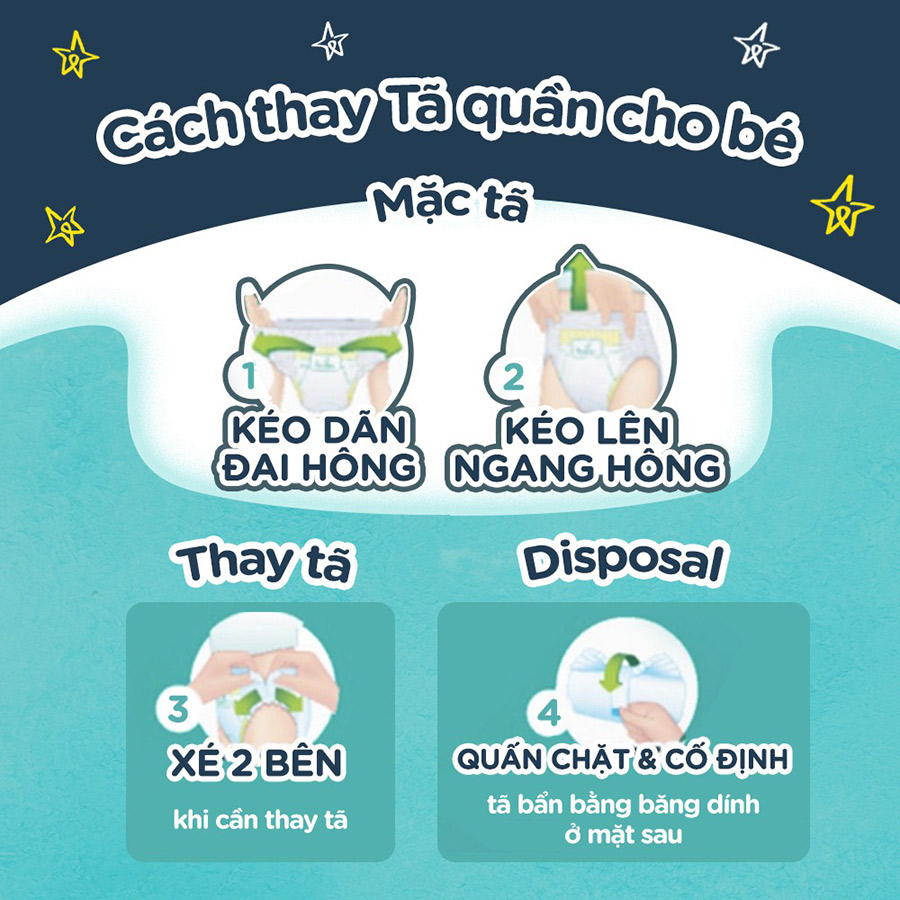 Combo 4 Tã/ Bỉm Quần PAMPERS Ngon Giấc, Size L/ XL/ XXL, Khô Thoáng Suốt Đêm