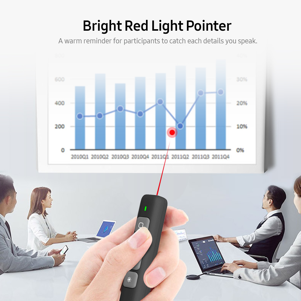 Máy Thuyết Trình 2.4GHz Từ Xa Với Con Trỏ Không Dây USB