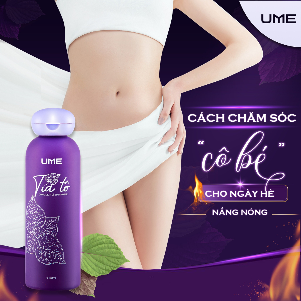 Dung dịch vệ sinh Tía Tô UME Ngọc Trinh giúp kháng khuẩn, ngăn ngừa viêm nhiễm hiệu quả