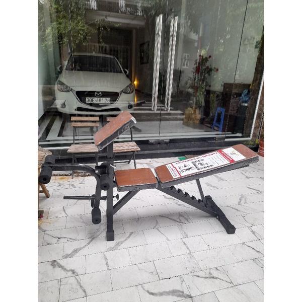 Ghế tập tạ Hoàng Đức Sport 1605 điều chỉnh độ dốc kèm đôi găng tập tạ xuki