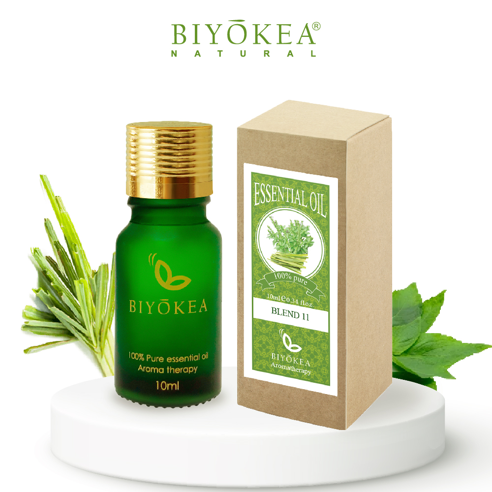 Tinh Dầu Hỗn Hợp Biyokea 11: Hương Nhu + Sả Hồng