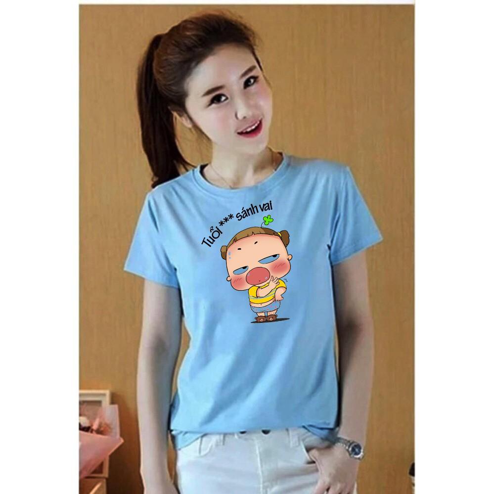 Áo thun nữ in hình dễ thương vải dày và mềm mịn ATNK1181