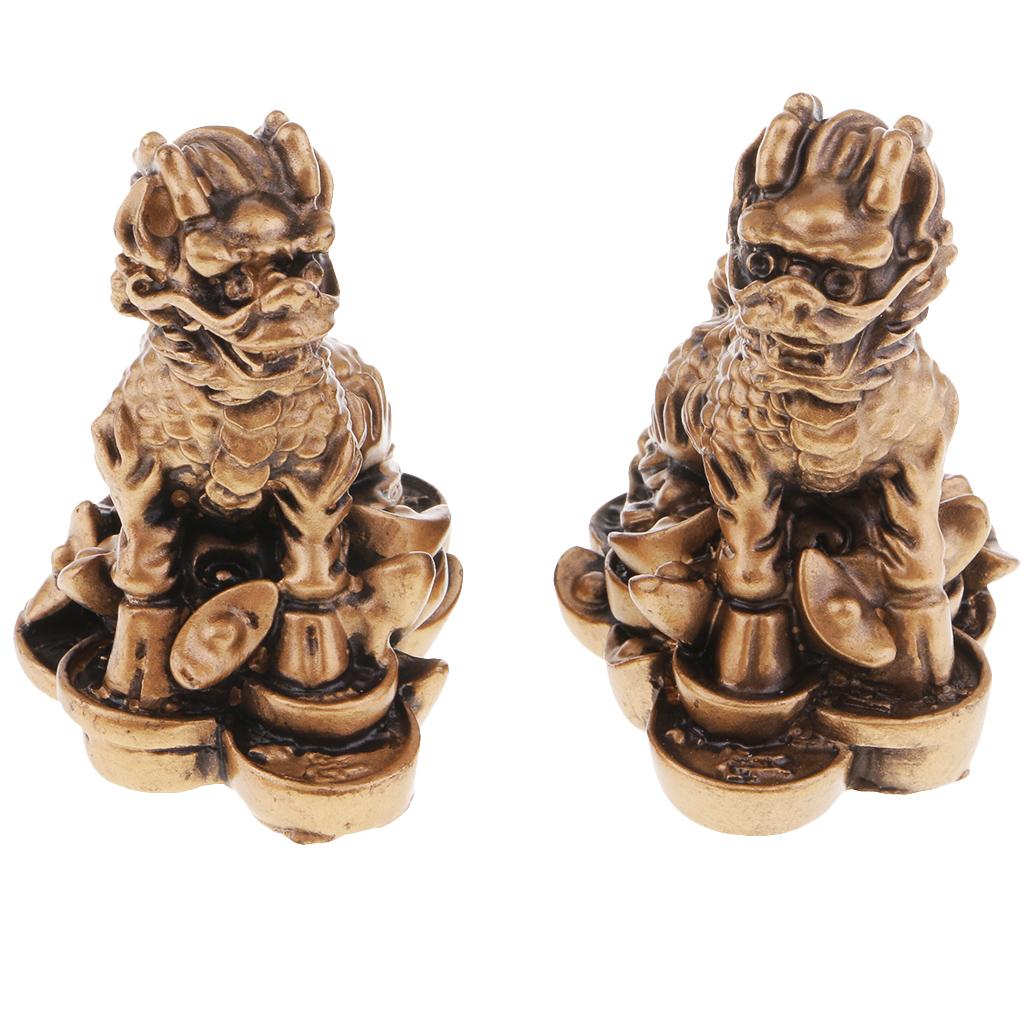 Phong Thủy Chi Lâm Cải May Mắn Tượng Đồ Mặc Nhà Bài Thủ Công