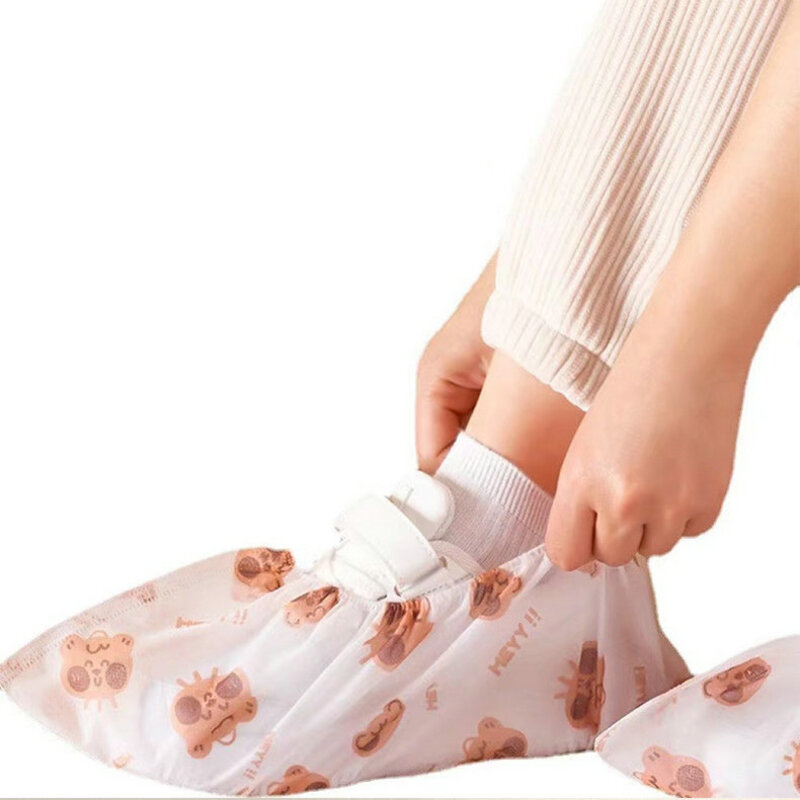Set 25 Túi Vải Dùng Để Bao Bọc Giày Tránh Bụi Bẩn Có Hình Họa Tiết Gấu