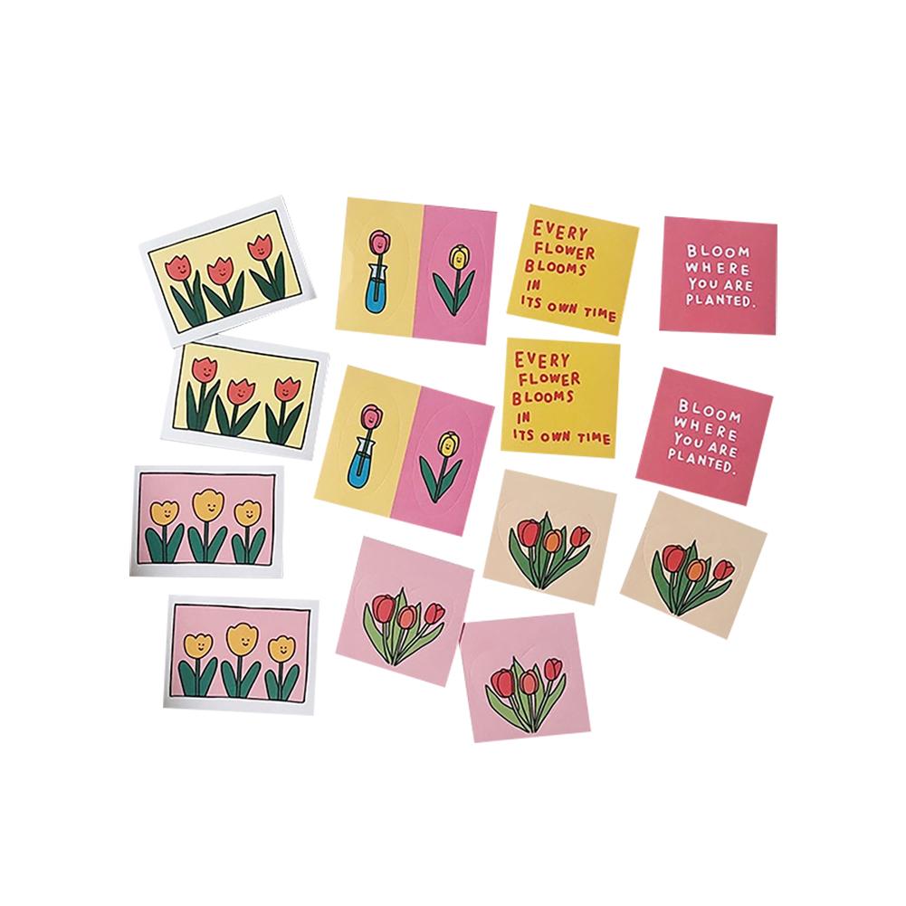 Miếng Dán Hình Hoa Tulip Trang Trí Điện Thoại
