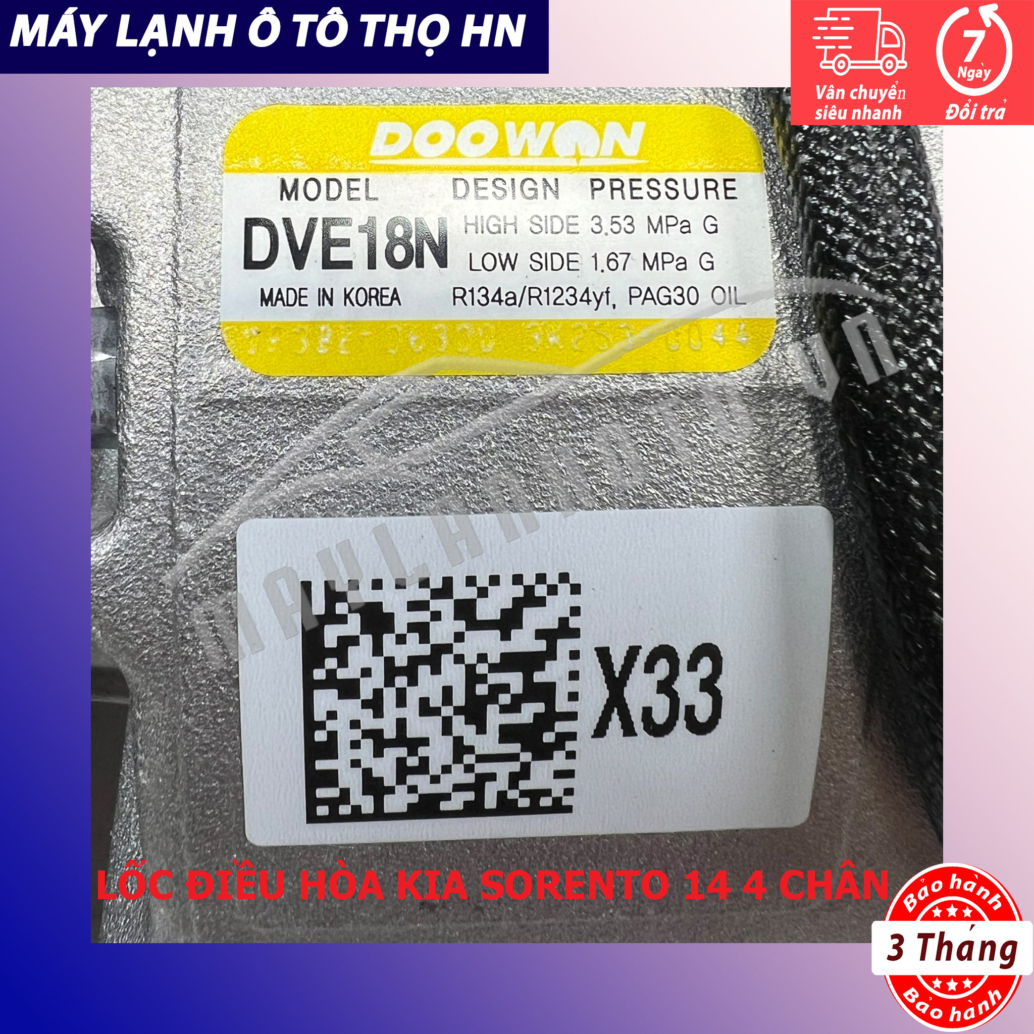 Lốc điều hòa Kia Sorento 2012 2013 2014 2015 2016 Hàn Quốc 13 14 15 16 97701-2P400