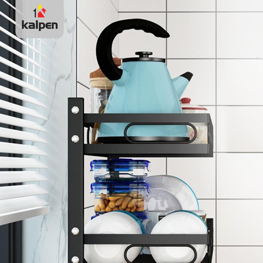 Kệ Để Chén Đĩa 2 Tầng Thông Minh Trên Bồn Rửa Sơn Đen Cao Cấp Kalpen, Rộng 95cm model KB2K95-006