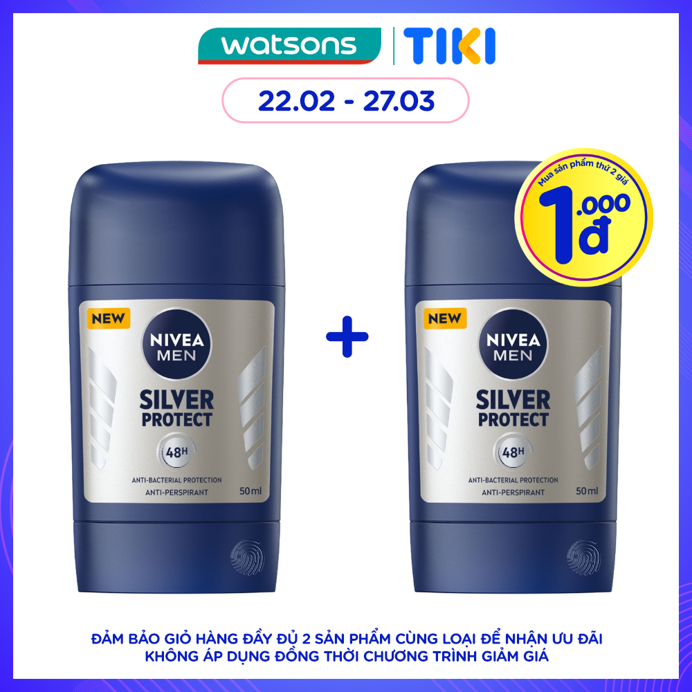 Sáp Ngăn Mùi Nivea Men Phân Tử Bạc 50ml