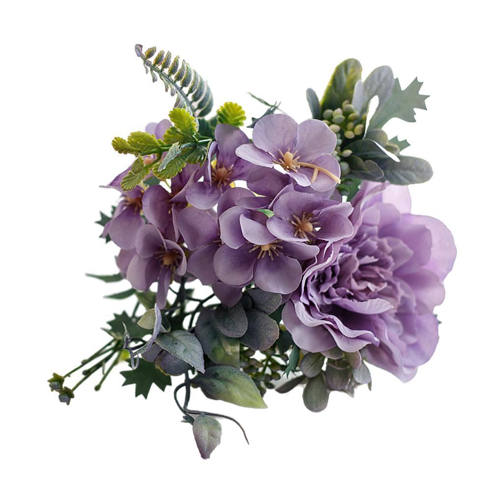 Artificial Rose Bouquet Silk Fake Flowers Leaf Party Home Decor