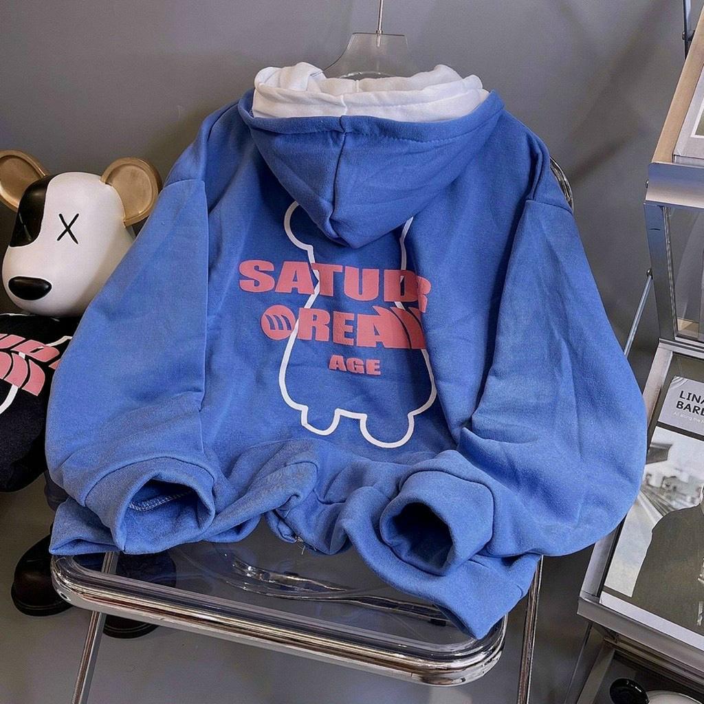 Áo Hoodie Nỉ Ngoại cao cấp 2 Nón SATUDR nam nữ Unisex