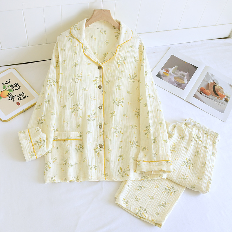 Bộ Đồ Bầu Và Sau Sinh Dài Tay Có Khe Mở Cho Con Bú Chất Liệu Xô Muslin M5