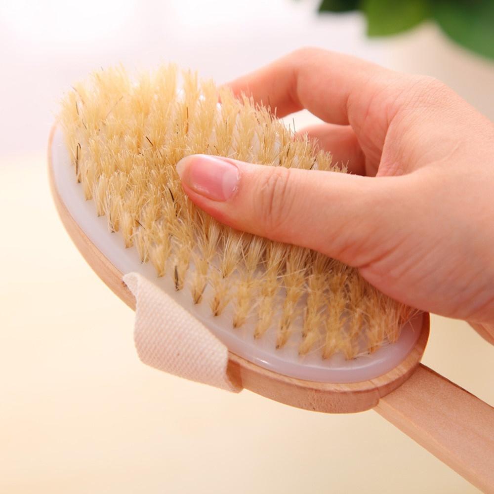 Bathing Brush Dry Skin Body Soft Natural Bristle SPA Brush Without Handle Wooden Bath Shower Brush SPA Exfoliating Body Brush