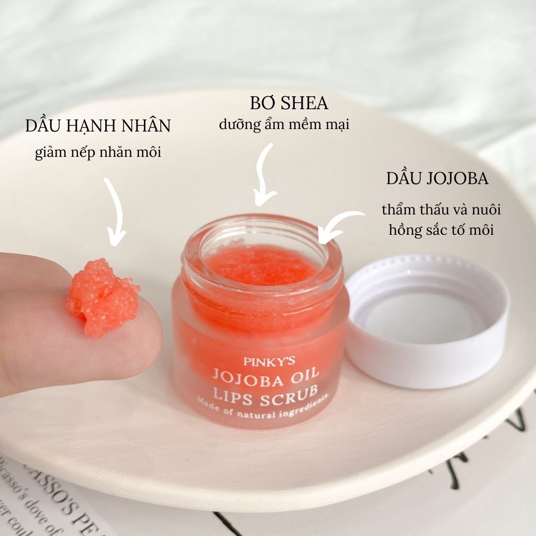 Tẩy tế bào chết môi PINKY'S - Jojoba Oil Lips Scrub