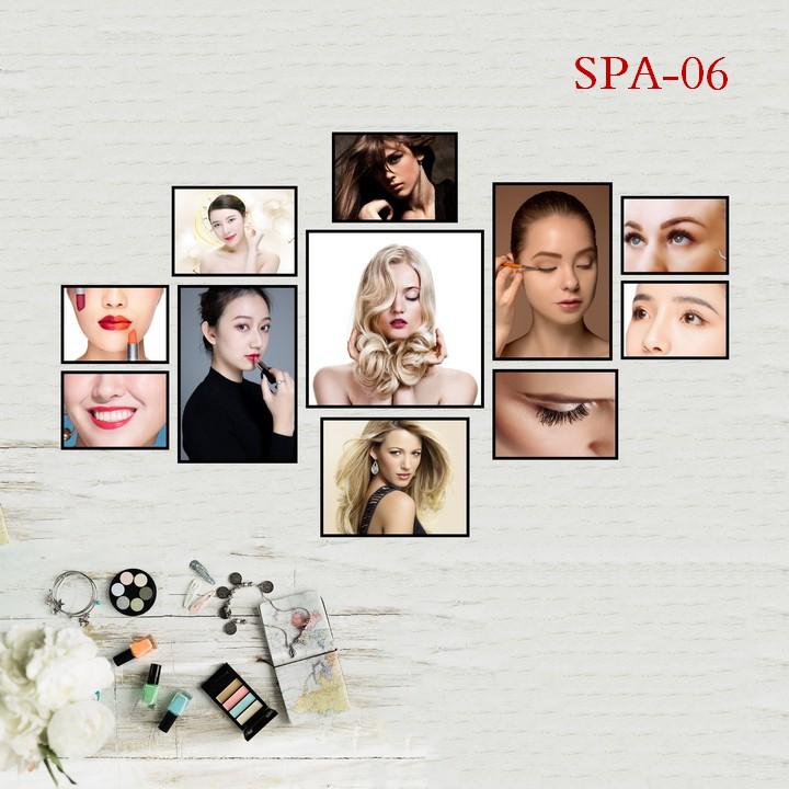 Tranh dán tường Spa, thẩm mỹ, massage, nail, salon tóc.