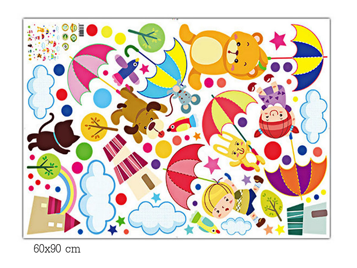 Decal dán tường cho bé - gấu đu ô xl8217