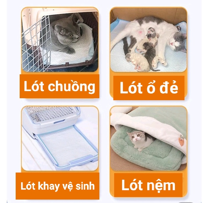 Tã lót chuồng cho Chó Mèo Chứa than hoạt tính Zen Pet Charcoal Pet Sheets 5 lớp Siêu thấm hút, khô thoáng, kháng khuẩn