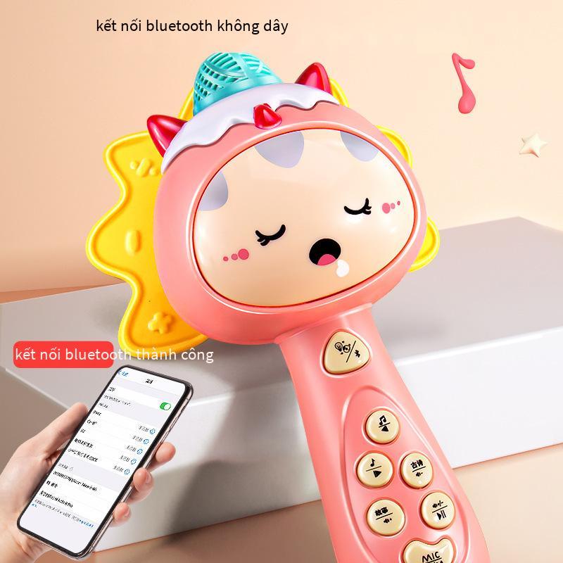 Giá thấp nhất trẻ em micro nhỏ đồ chơi bé hát máy micro không dây nhạc karaoke âm thanh tích hợp cô gái quà tặng
