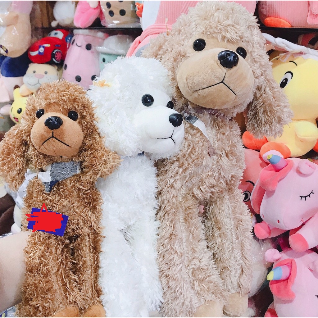 Gấu bông chó Poodle lông xù cao cấp, quà tặng thú nhồi bông hàng nhập khẩu