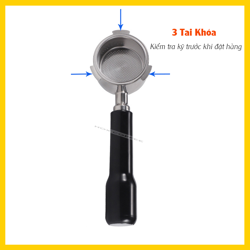Tay pha máy delonghi 51mm - 3 tai | Tương thích với Delonghi EC680 / EC685 / EC820...