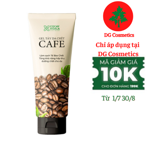 Gel Tẩy Da Chết Cafe Cocayhoala Sáng Da Sạch Mụn - Tăng Hấp Thụ Dưỡng Chất của Da - Chiết Xuất Cafe, Tuýp 100g 