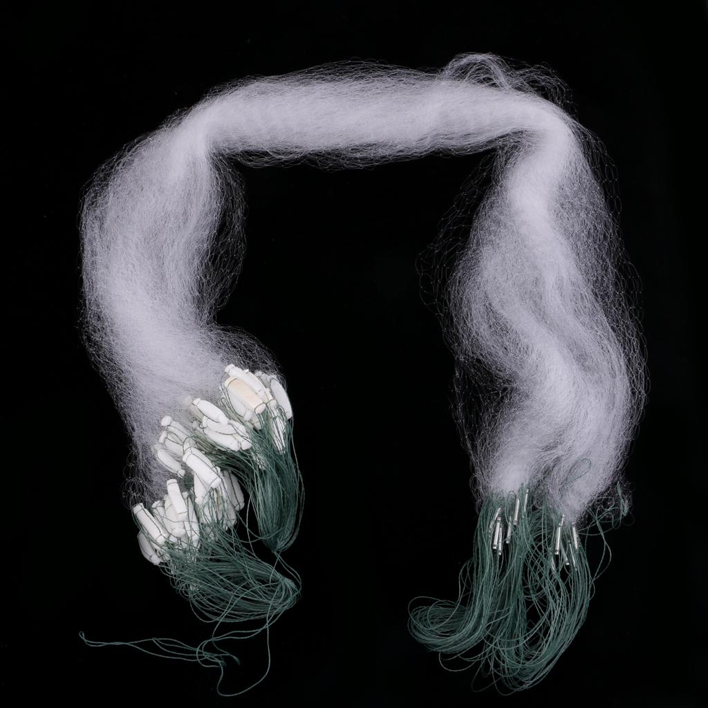 20m Lightweight Monofilament 1 Layer Fishing Gill Net 1cm x 1cm Mesh Hole