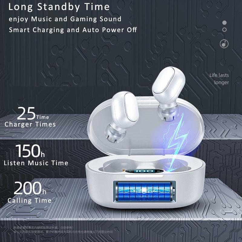 Tai nghe nhét tai không dây E7S/ A7S TWS chống thấm nước có màn hình LED 3D