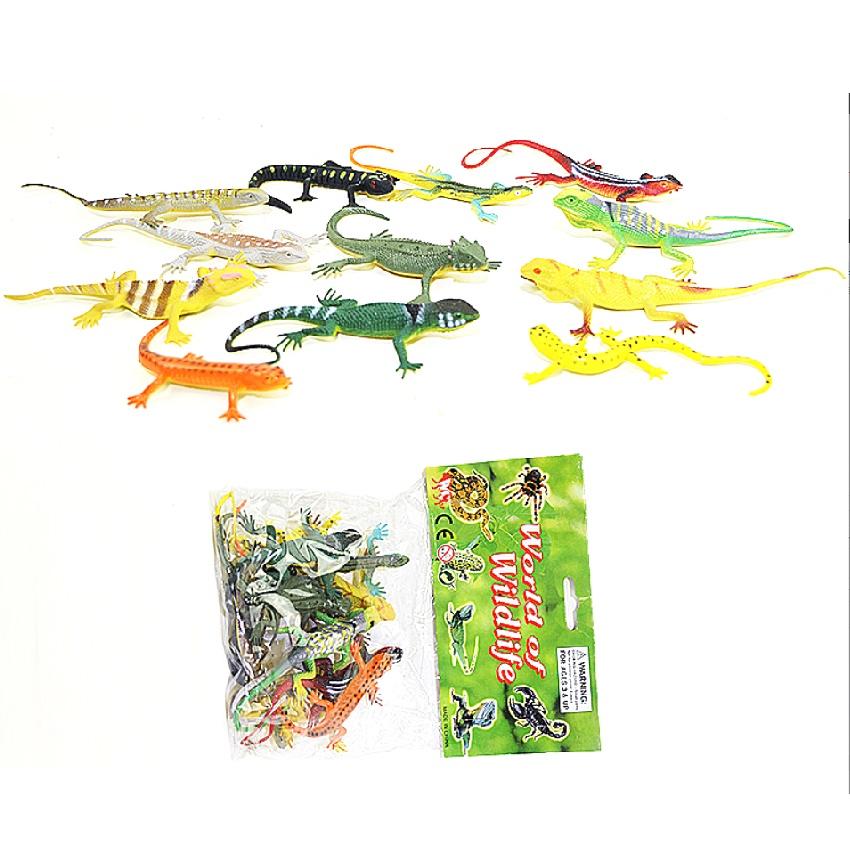 Hình ảnh Bộ đồ chơi 12 thằn lằn, tắc kè Safari Animal World 14 cm mẫu 2 cho bé nhập vai, chọc ghẹo