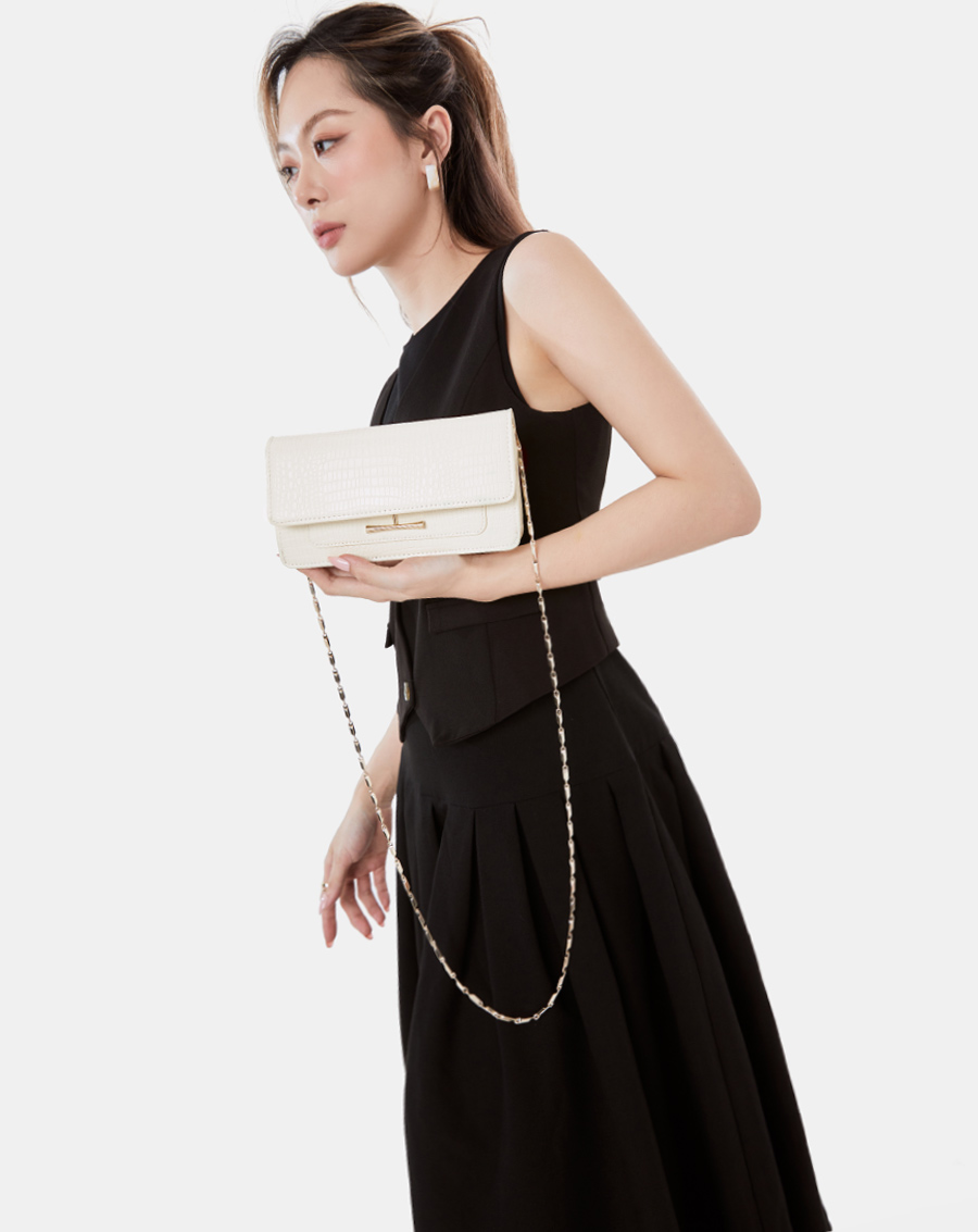 Túi Xách Nữ Thời Trang JUNO Cỡ Nhỏ Trang Trí Khóa Kim Loại TXN686
