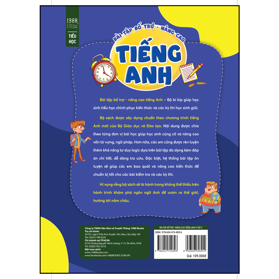 Bài tập bổ trợ - Nâng cao tiếng Anh Lớp 4 Tập 2