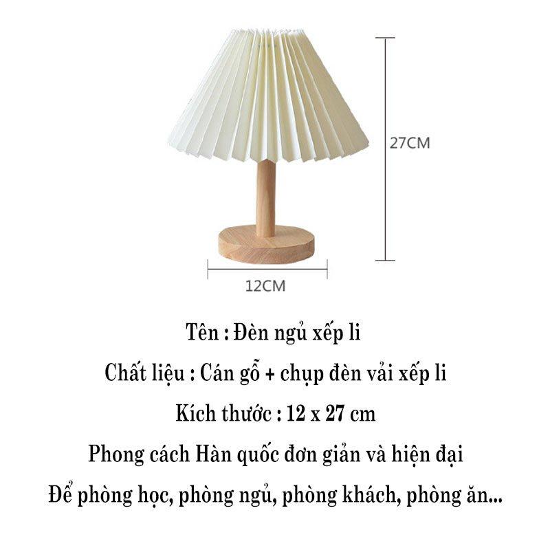 Đèn ngủ để bàn xếp ly, decor phòng ngủ bảo hành 6 tháng phong cách hàn quốc