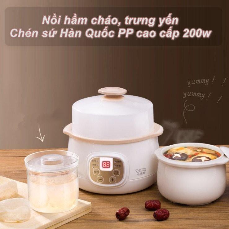 Nồi hầm cháo, trưng yến Chén sứ 200w (trắng kem) - Home and Garden