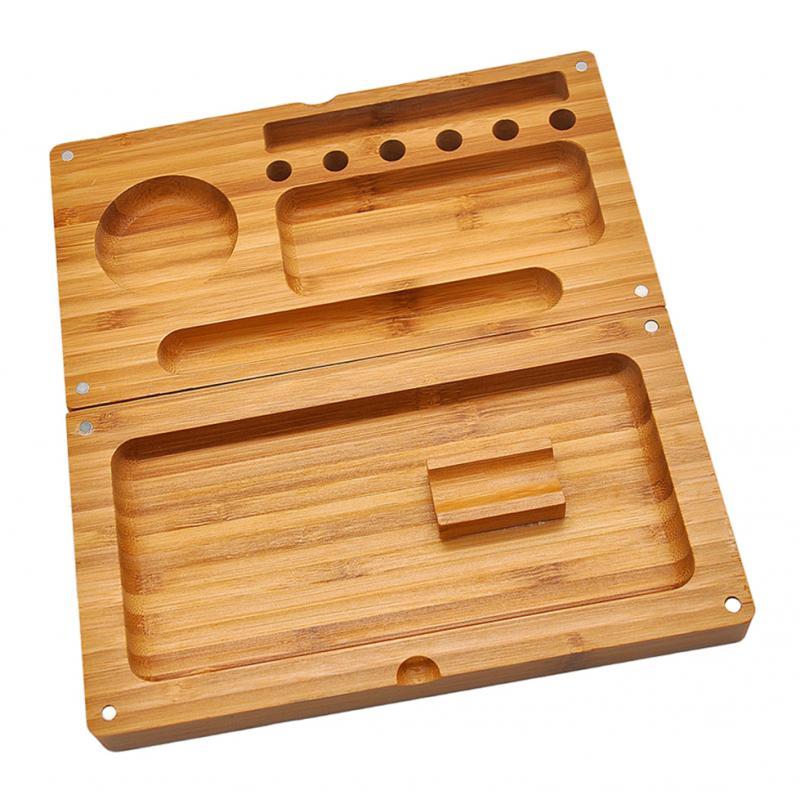 Cigarette Rolling Tray Wooden Plate Tray Smoking Holder Tool Accessories