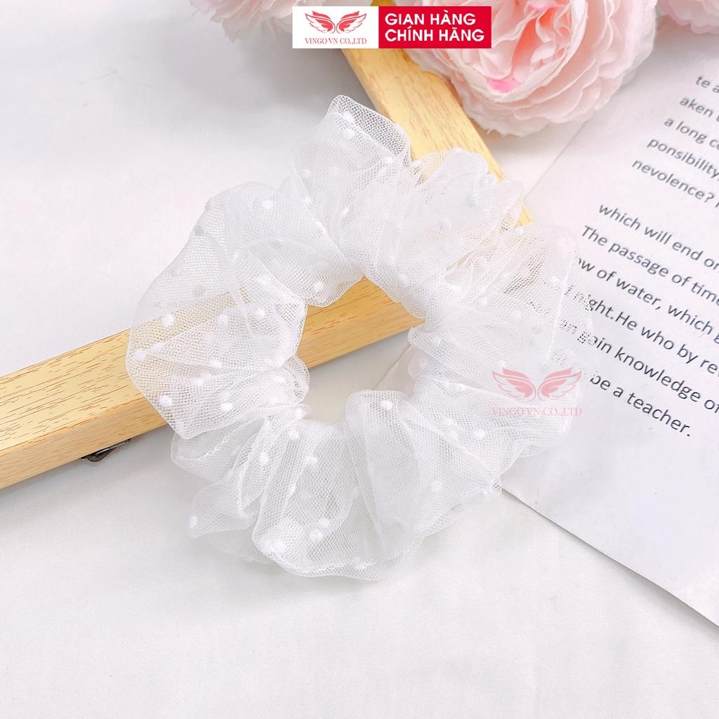 DÂY BUỘC TÓC SCRUNCHIE DỄ THƯƠNG VINGO NHIỀU MÀU XINH XẮN PHONG CÁCH HÀN QUỐC DBTL VNGO