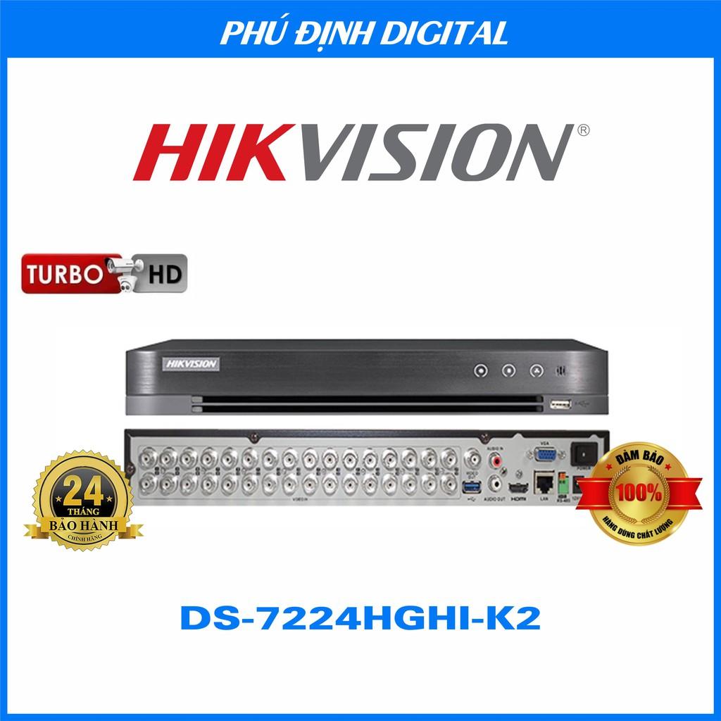 Đầu ghi hình camera 24 kênh HDTVI Hikvision mã DS-7224HGHI-K2 - Hàng Chính Hãng