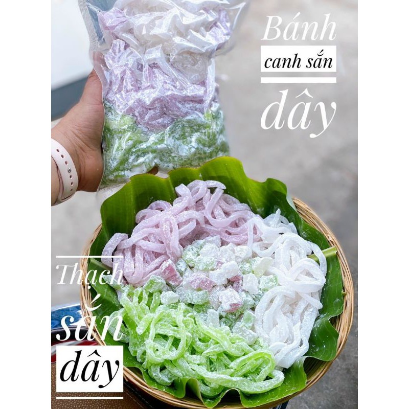 Thạch sắn dây nấu chè, topping 1kg .Thạch giòn,dai dai ngon / Dạng viên - dạng sợi bánh canh