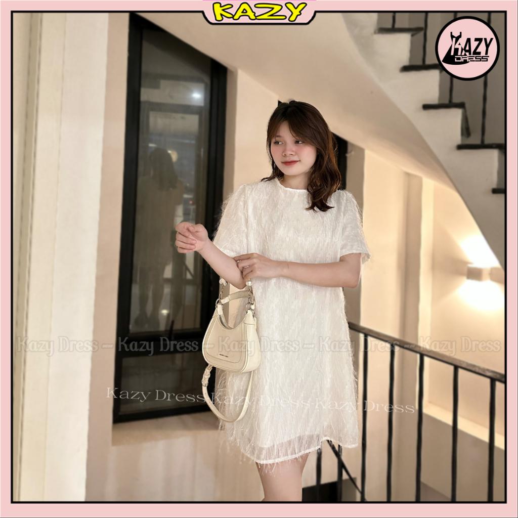 Váy nữ lông nhũ siêu sang chảnh có lớp lót trong KAZY DRESS V060