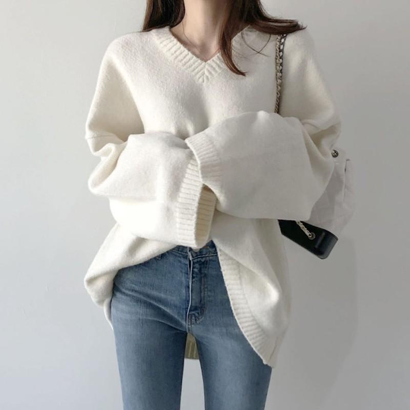 Áo len rộng dáng dài ulzzang