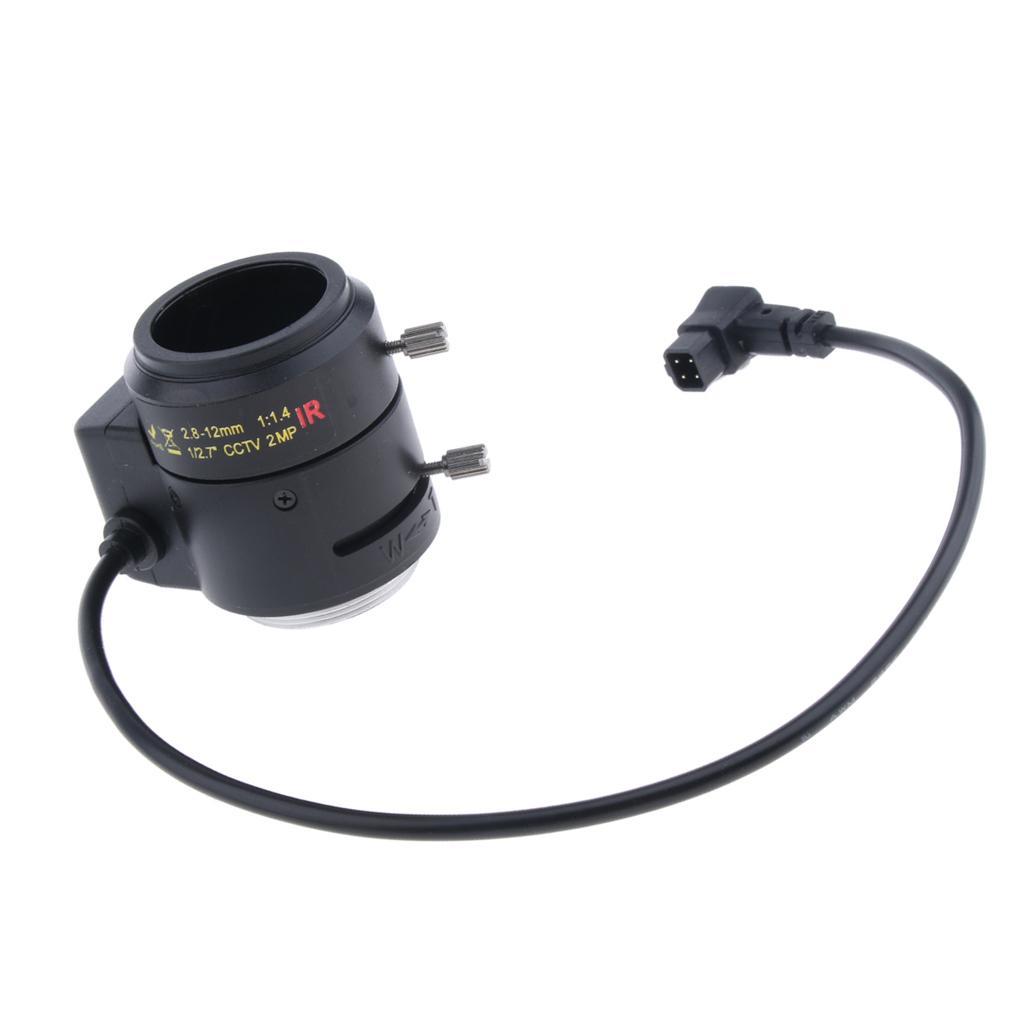Camera Varifocal IR Lens 2MP 2.8-12mm F1.4 CS Mount Auto Iris 1/2.7'' Format
