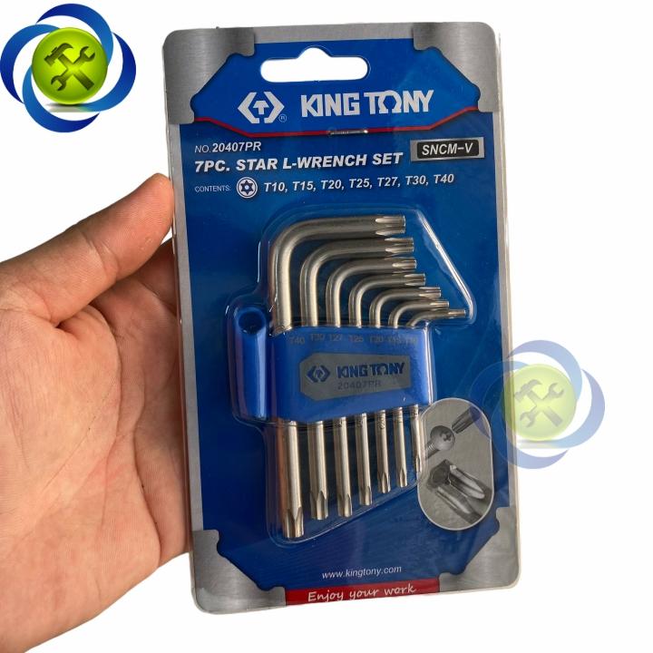 Bộ lục giác sao ngắn 7 cây có lỗ Kingtony 20407PR