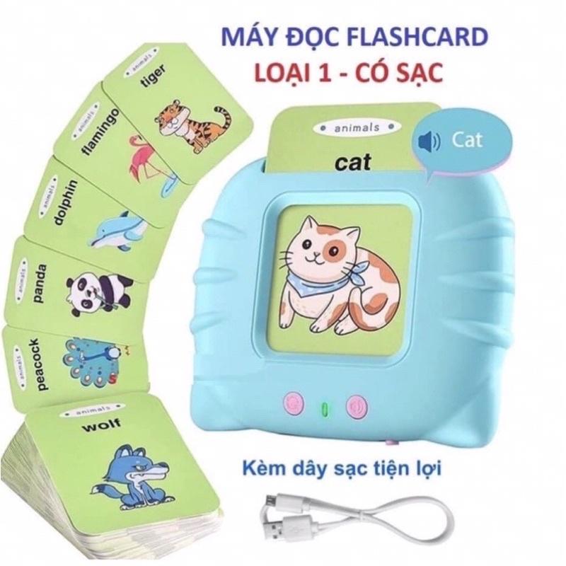 Máy đọc thẻ Flashcard tiếng anh 112 thẻ và 224 từ vựng, đồ chơi giáo dục cho bé