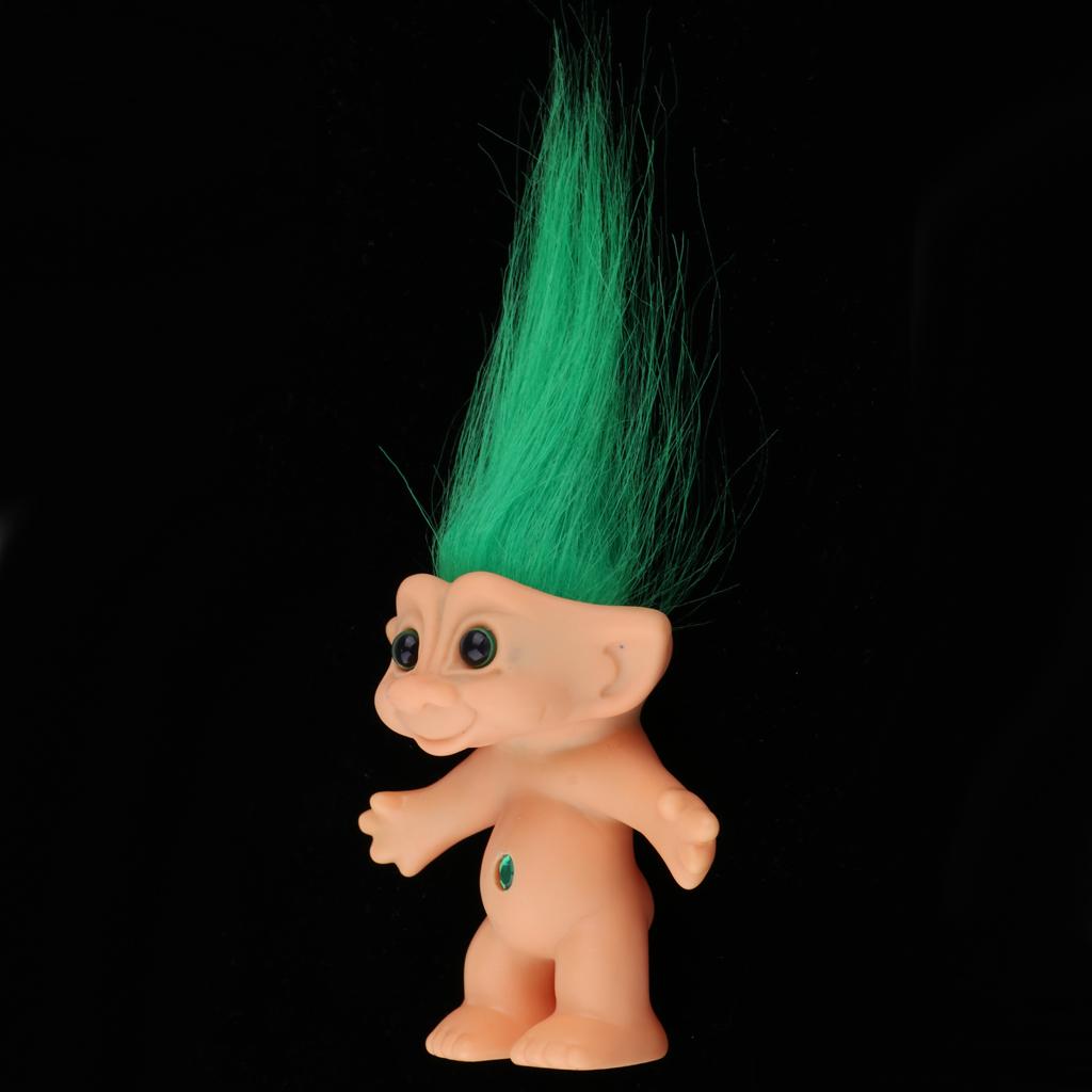 Tinh Tế Khỏa Thân Lucky Troll Doll Mini Action Hình Bộ Sưu Tập đồ Chơi Màu Xanh Lá Cây