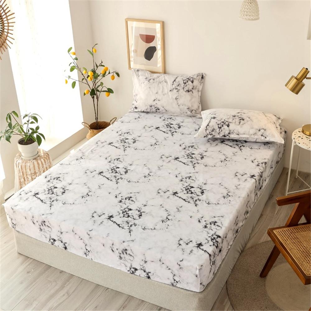 Mới 2021 Khăn Trải Vua Kích Thước Hình Trái Tim Trang Bị Bộ Chăn Ga Bộ Dùng Cho Giường Đôi Bọc Nệm Thun 1 bộ Chăn Ga Gối