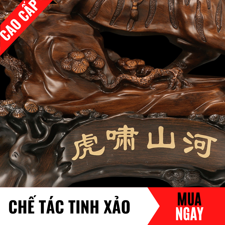 Tượng Hổ Con Giáp Quyền Lực Trang Trí Phong Thủy Cao 32cm